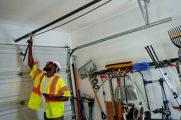 Professional Garage Door Panel Replacement technician working in Pine Brook, NJ